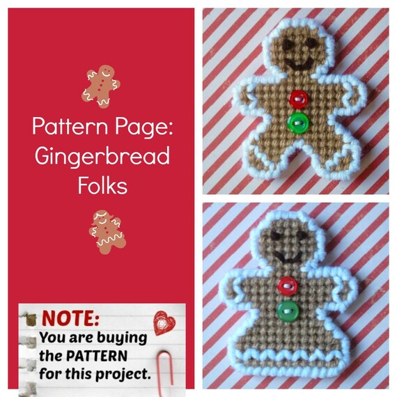 Plastic Canvas Pattern Page: Gingerbread Folks 2