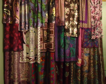 Shades of Plum Gypsy Boho Curtains - 63" long
