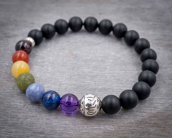 Om bracelet 7 chakra bracelet Chakra balancing bracelet