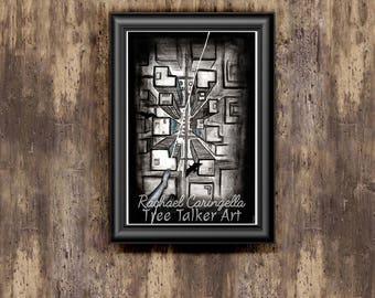 Tight Rope Walker- Fear Of Heights Watercolor Painting by Rachael Caringella - Tree Talker Art