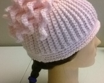 Fun curls beanie crochet handmade