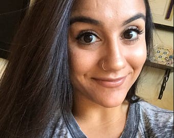 24,22,20 Gauge Rose Gold / Rose Gold Fill Nose Ring, Thin 24 gauge,Small Rose Gold Nose Hoop.