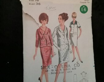 Vintage Butterick Two-piece Dress Pattern 3621