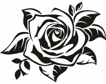 Rose bud art svg | Etsy