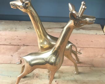 Decorative Brass Giraffes