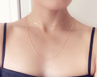 Layered Choker, Layered Gold Choker, Dainty Layered Choker, Dainty Gold Choker, Layered Gold Necklace, Dainty Layered Necklace, Gold Choker