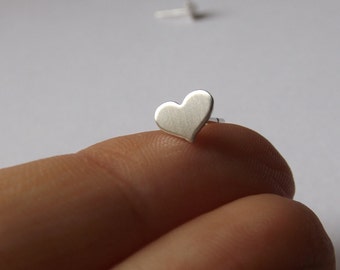 Tiny Heart Earrings,Small Heart Earrings,Heart Earrings,Matte Earrings,Stud Earrings,Valentines Earrings,Modern Jewelry,Minimalist,Gift