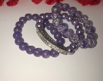 Beaded bracelet set, stack bracelets, bracelet stack
