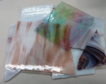 Large Pieces of Scrap Glass for Stained Glass and Mosaics - 1 lb., 11 oz.