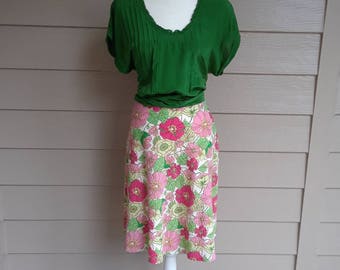 Vintage Floral Circle Skirt