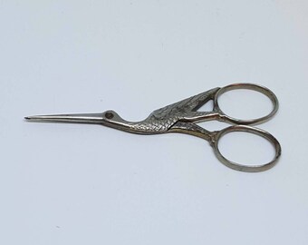Vintage Solingen Stork Sewing Scissors Thread Snips
