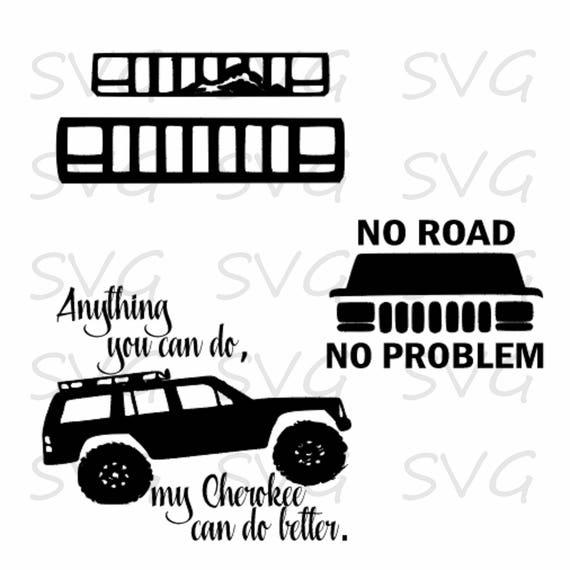 Download Jeep Cherokee Cut file svg dxf fcm eps and png. Instant