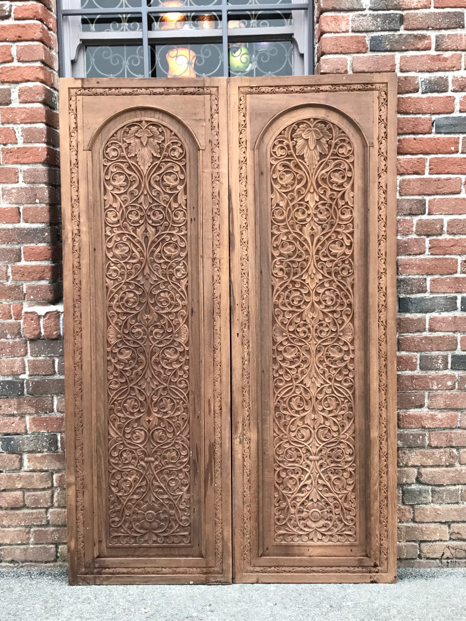 HOLD FOR KIRSTEN!!! Pair Of 19th C. Anglo Indian Doors, Carved HOLD FOR KIRSTEN!!! Pair of 19th C. Anglo Indian Doors, Carved Indian Doors, Pair of Antique Indian Doors - HOLD FOR KIRSTEN!!! Pair Of 19th C. Anglo Indian Doors, Carved