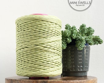 Spring Green Cotton Rope - Super Soft Luxe Cotton Cord - 5mm - Macrame Rope - Diy Macrame - Rope - Weaving - Macrame