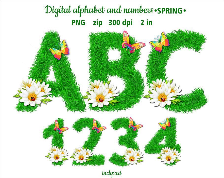 4570book Chiffres Clipart Of Flowers In Pack 5056