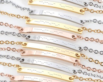 CUSTOM Morse Code Bracelet - Bridesmaid Gift, Birthday Gift for Sister, Mother, BFF, Best Friend, Daughter, Wife, Girlfriend Bracelet 2018