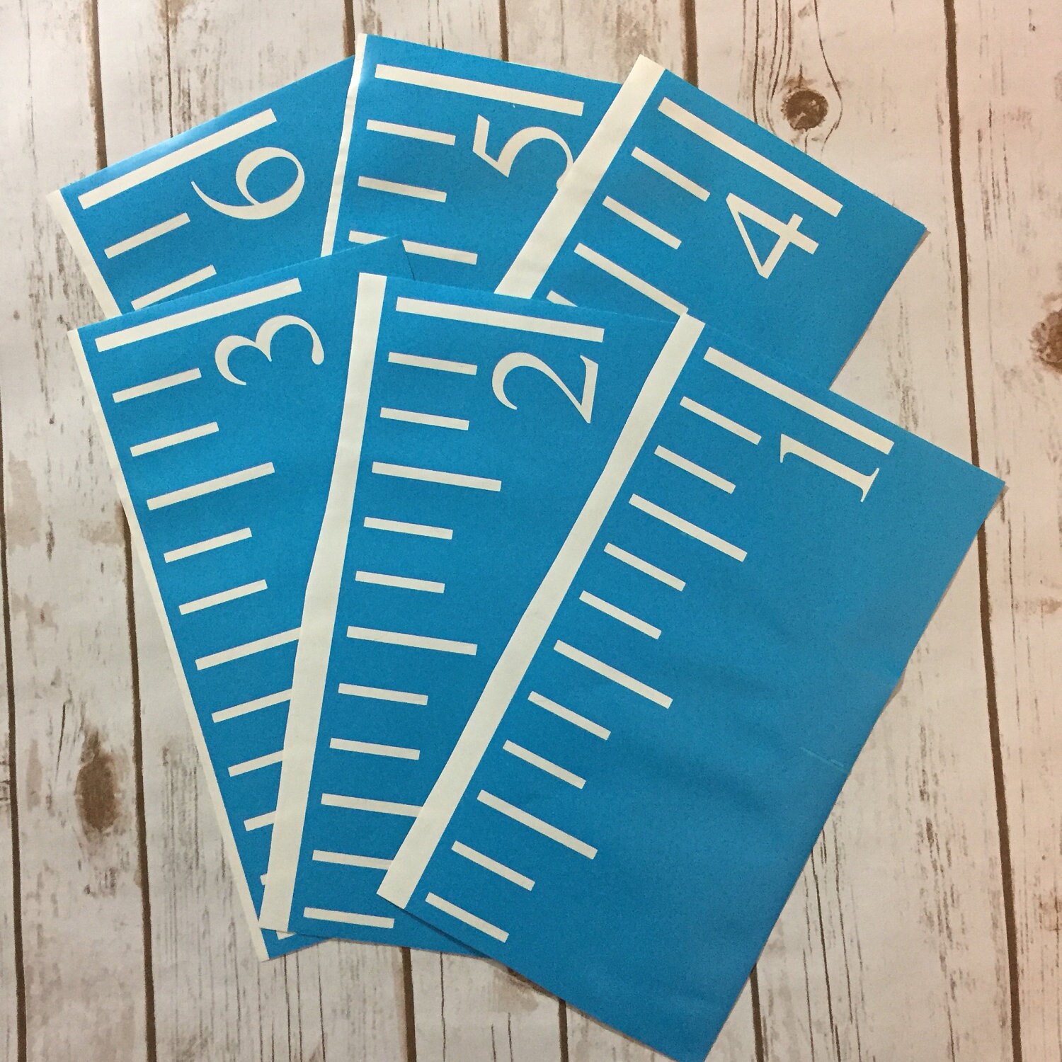 Growth Chart Ruler Stencil File Sideways Number SVG Cut