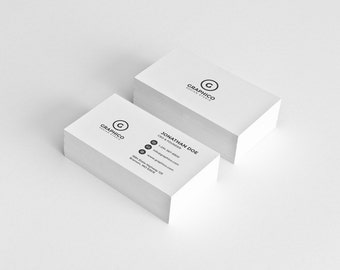 Simple Corporate Business Card Design Template - Photoshop Templates - Simple, Coprorate, Minimalist - Instant Download - v15