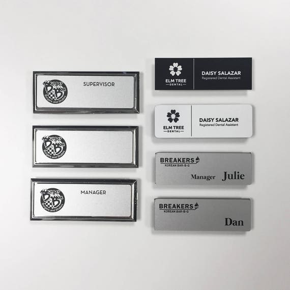 custom engraved name tag Name tags for work staff