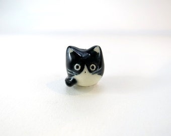 Tuxedo Cat Necklace Cat Jewelry Black White Cat Charm Necklace Tuxedo Cat Lover Gift Pet Jewelry Fat Cat Pendant Cat Lady Animal Necklace