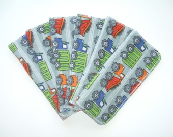 Cloth Baby Wipes Set of 6 2 Ply Flannel Wipes, Basic Diaper Wipes, Reusable Tissues, Family Cloth Soft and Scrubby