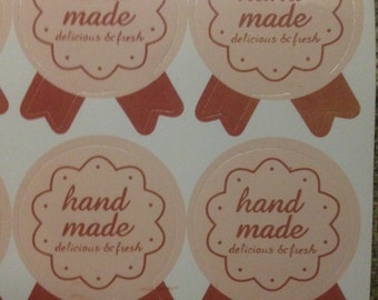 12 adhesive labels hand made especially for you