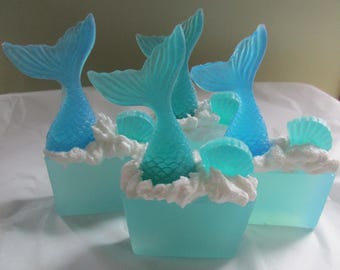 Mermaid Soap Party Favors,Seashell Soap, Soap Party Favors, Kids Party Favors, Mermaid Soap, Nautical Soap, Beach Soap Shower Favors,