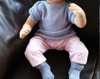Merino Newborn Singlet/vest, hat and socks