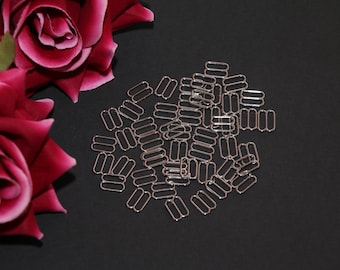 10 pcs 12mm (1/2") Silver Metal Sliders for Bramaking Bra Strap Camisole Lingerie Making