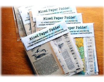 art journaling mixed paper fodder