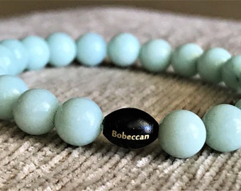 FREE SHIPPING! BOBECCAN Handmade 7" Amazonite Gemstones Bracelet