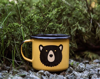 BEAR Enamel Mug, Camping Mug