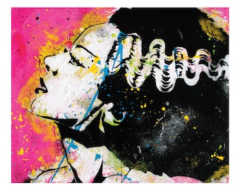 Bride of Frankenstein - 18 x 12 High Quality Pop Art Print
