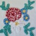 Cabin Crafts Floral Over Tufted Vintage Chenille Bedspread Fabric Corner Cut