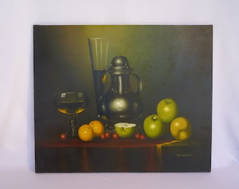 Bodegón VINTAGE / aceite Original pintura de Firenzia