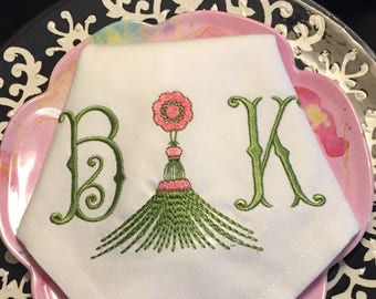 Monogrammed Tassel Napkin