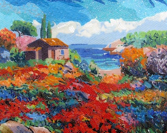 glass mosaic littoral landscape