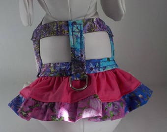 Dog Harness - Dog Clothes - Custom Dog Harness - Alaskan Meadow Ruffle - Dog Apparel - Dog Dress - Small Dog Harness