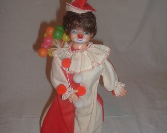 Vintage toy circus clown decoration