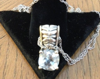 Blue Topaz Sterling Silver Necklace
