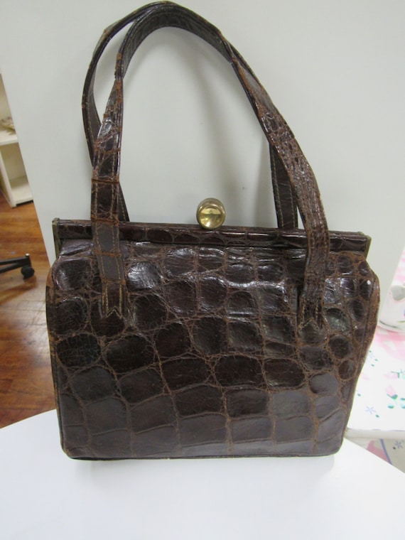 Brown Alligator Purse