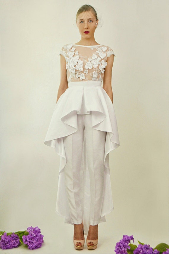 Giselle Two Piece Bridal Jumpsuit 