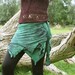 Green pixie wrap skirt, also for plus size pixies, tie dye skirt, fairy wrap miniskirt, gypsy, bohemian, Psytrance batik festival clothing