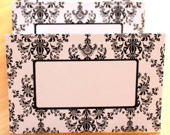 Regal Damask Editable Printable Place Cards