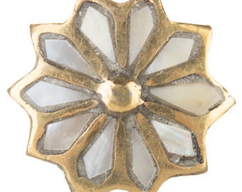 Messing & Perle Blume Schublade ziehen Knopf Home Dekor