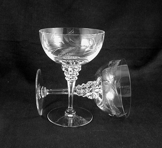 Wedding Glasses Vintage Champagne Glasses Art Deco Style