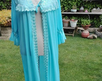 Shabby chic light blue robe
