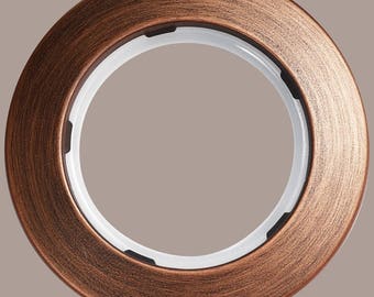 Set of 10 eyelet curtain Ø50 mm - chocolate