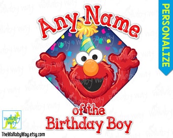 Elmo Birthday Printable Iron On Transfer or Use as Clip Art