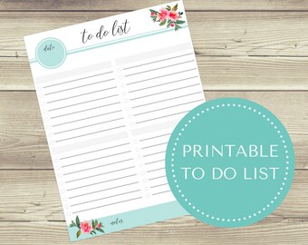 To Do List Printable, Printable To Do List, PDF